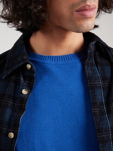 SELECTED HOMME Pulóver 'SLHBERG' - kék