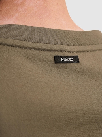 VANGUARD Paita 'T-shirt in mercerized cotton with crewneck' värissä vihreä