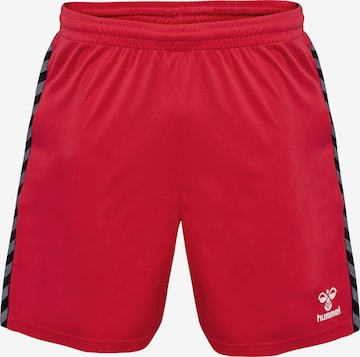 Hummel Workout Pants 'AUTHENTIC' in Red: front