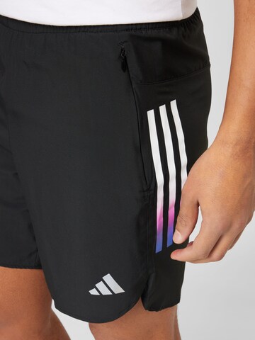 ADIDAS PERFORMANCE Slim fit Workout Pants 'Run Icons 3-Stripes' in Black