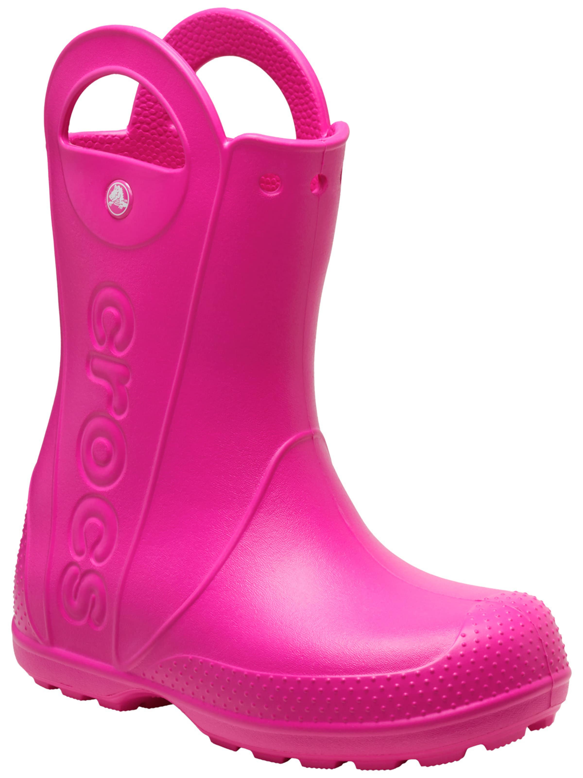Crocs Rubber Boots 'Stiefel Handle It' in Pink: front