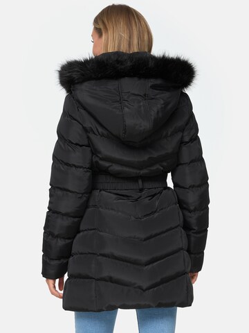 Threadbare Winter Coat 'Roo' in Black