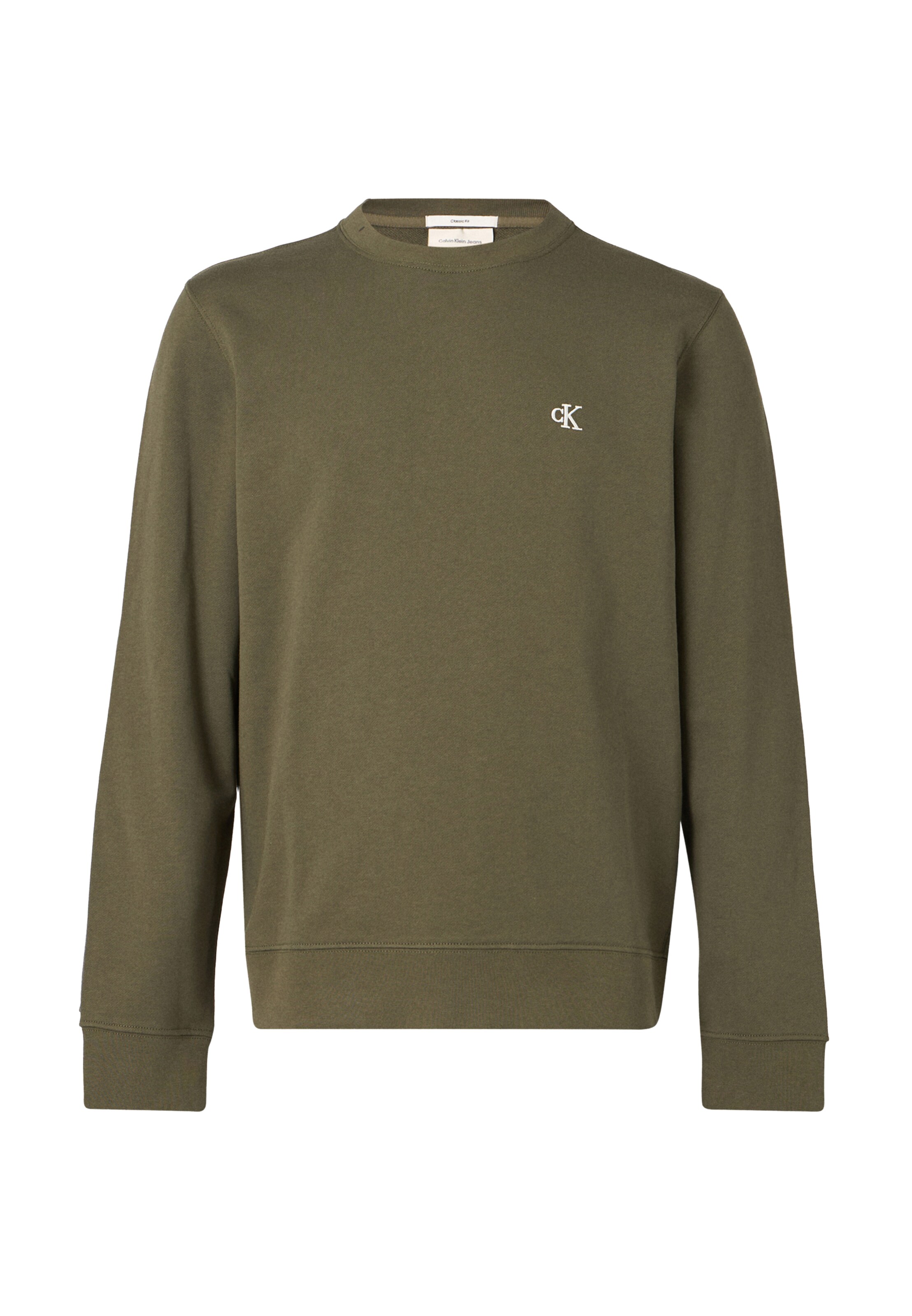 Calvin Klein JeansSweater majica - zelena boja: prednji dio