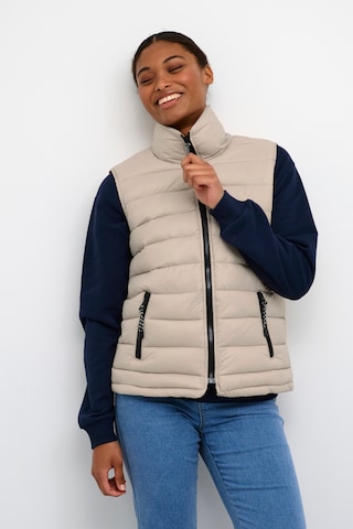 Kaffe Bodywarmer 'Alira' in Beige: voorkant