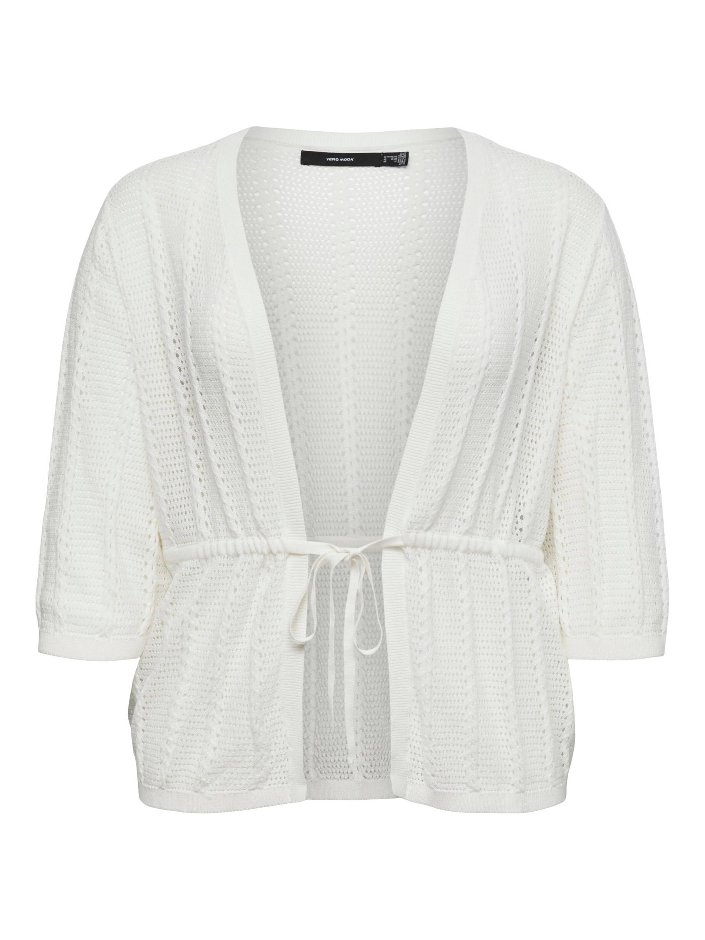 Vero Moda Curve Gebreid vest 'VMCLux' in de kleur Wit, Productweergave