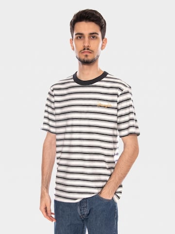 WRANGLER Bluser & t-shirts 'STRIPE TEE WORN WHITE' i hvid: forside