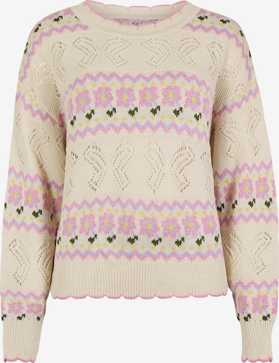 Apricot Pointelle Knit Floral Jumper ' ' in XS in hellbeige, Produktansicht