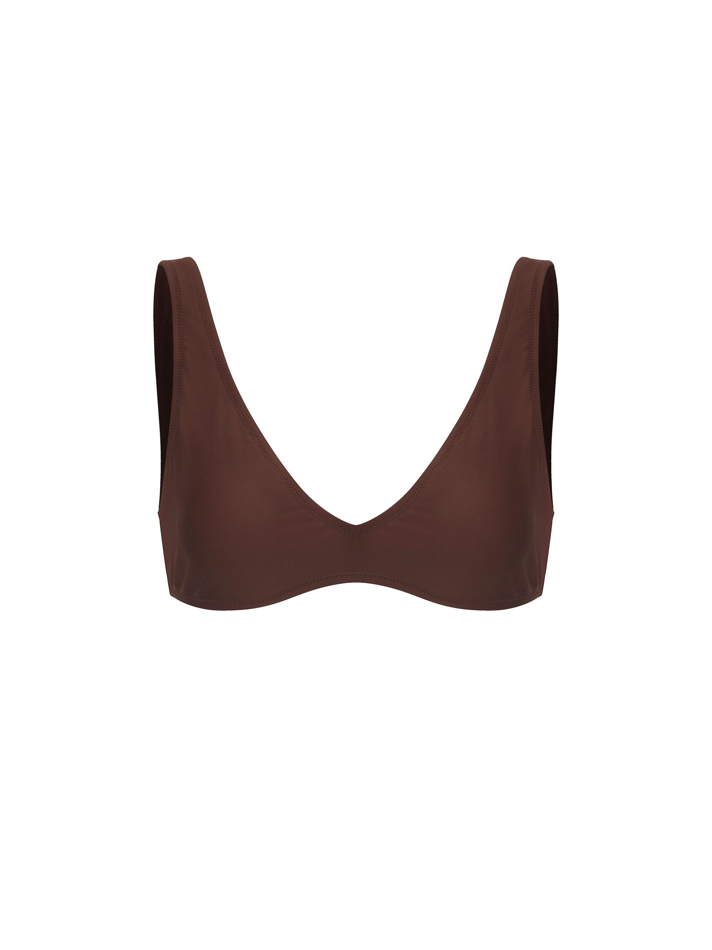 cfab (formerly creamy fabrics) Bustier Bikinitop 'Bikini Top' in Bruin: voorkant