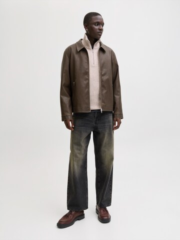 JACK & JONES Φθινοπωρινό και ανοιξιάτικο μπουφάν σε καφέ