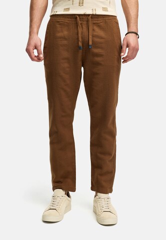 Regular Pantalon 'Indie' INDICODE JEANS en marron : devant