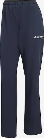 ADIDAS TERREX Ulkoiluhousut 'LITEFLEX' värissä laivastonsininen / valkoinen, Tuotenäkymä