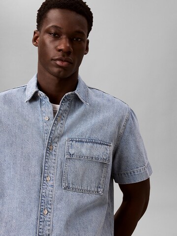 Calvin Klein Jeans Regular Fit Hemd in Blau