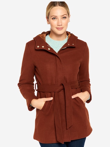 LolaLiza Between-Seasons Coat in Brown: front