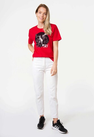 LOGOSHIRT Shirt 'Mad - Spy vs Spy' in Rood