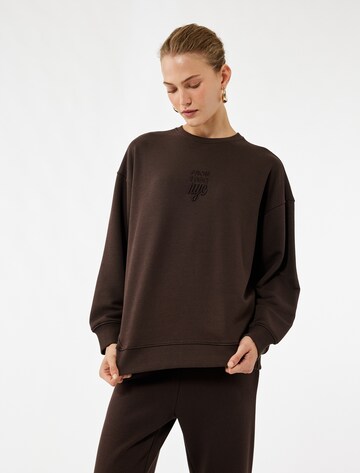 Koton Sweatshirt in Braun: Vorderseite