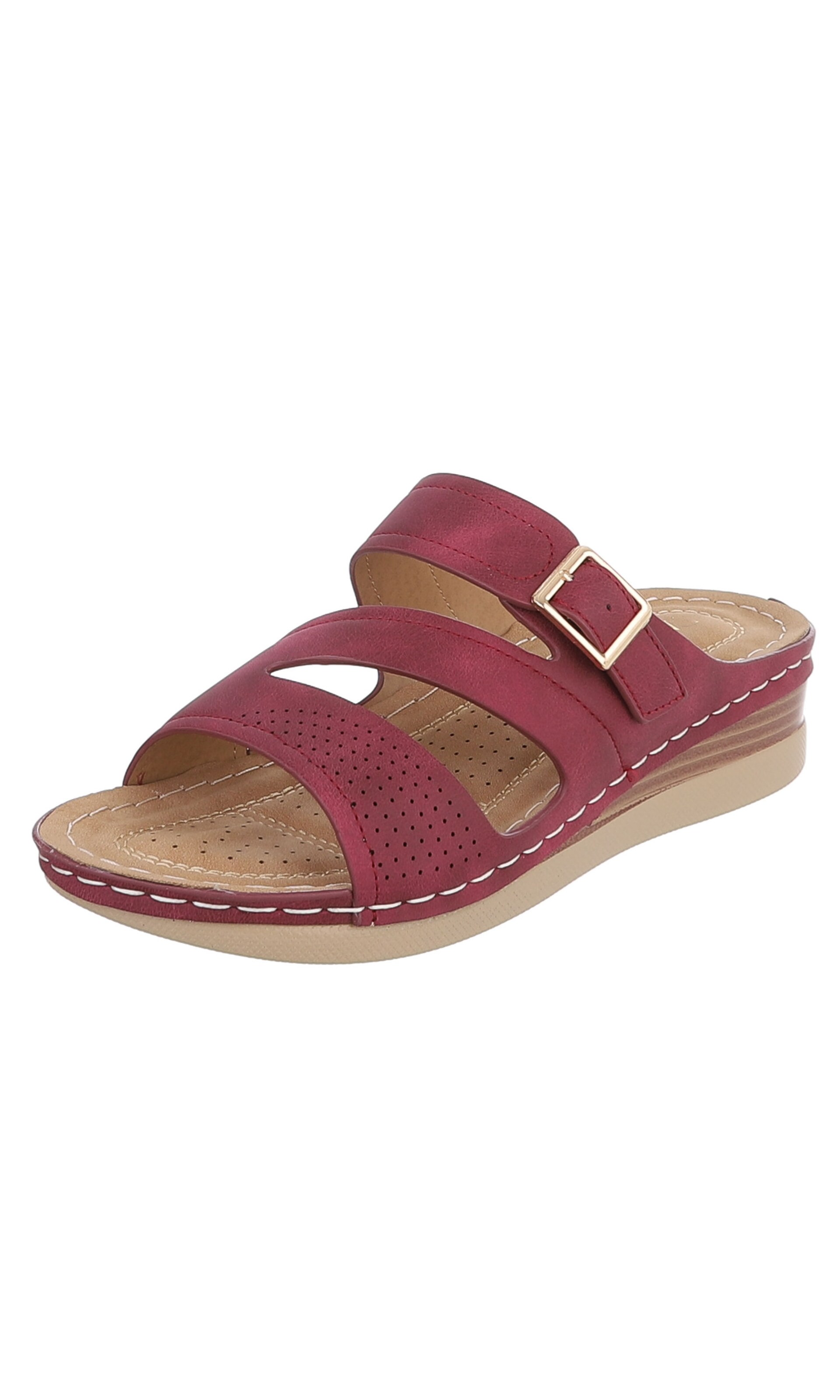Ital-Design Mules in Red: front