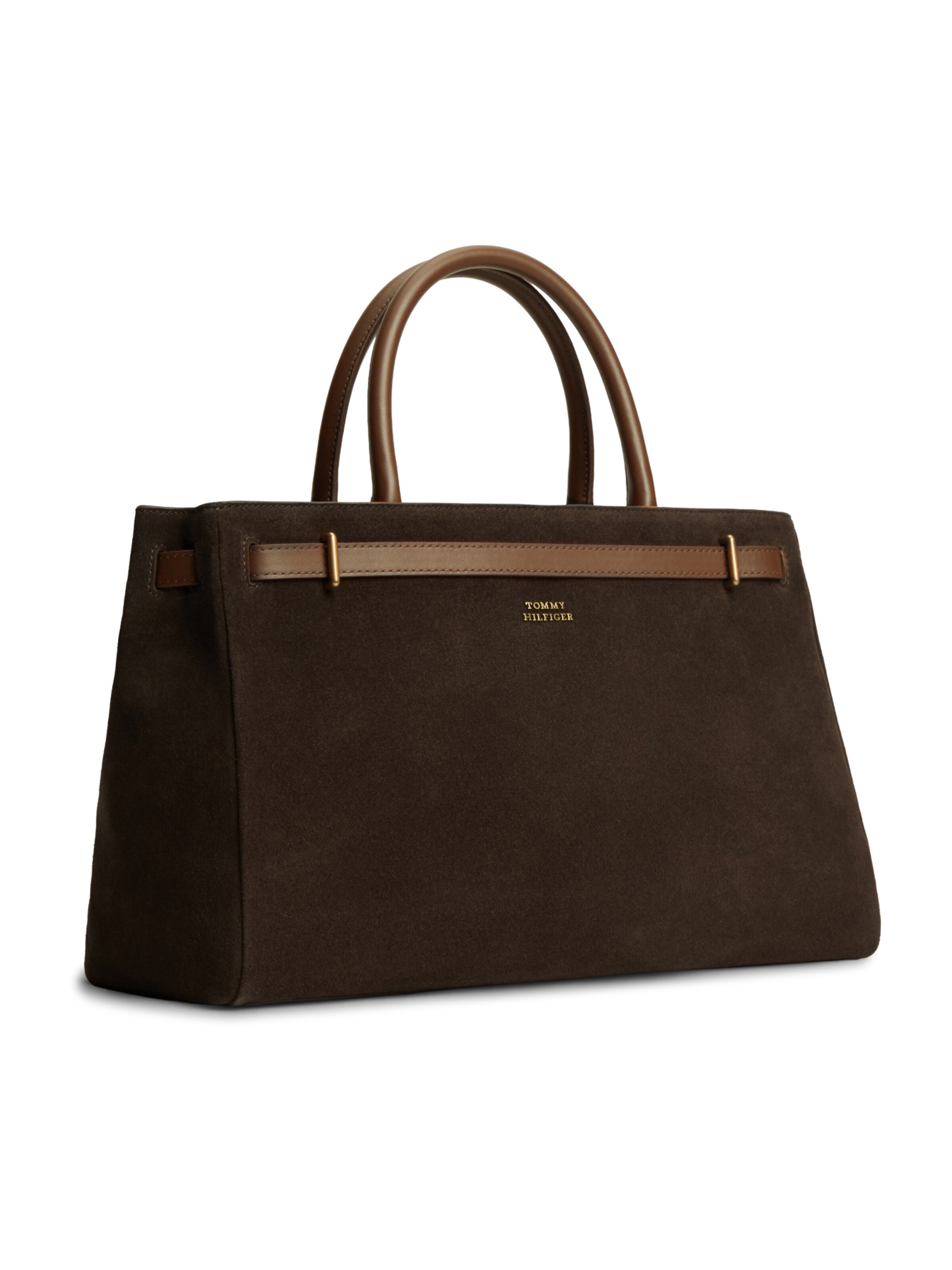 TOMMY HILFIGER Τσάντα χειρός 'TOTE SUEDE' σε καφέ