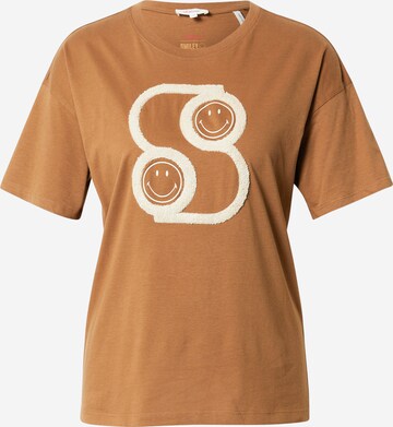 s.Oliver Shirt 'T-Shirt kurzarm' in Bruin: voorkant