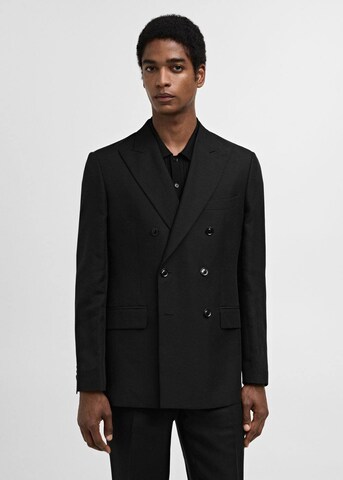 Coupe regular Veste de costume 'Vigil' MANGO MAN en noir : devant