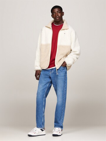 Tommy Jeans Fleece jas in Beige