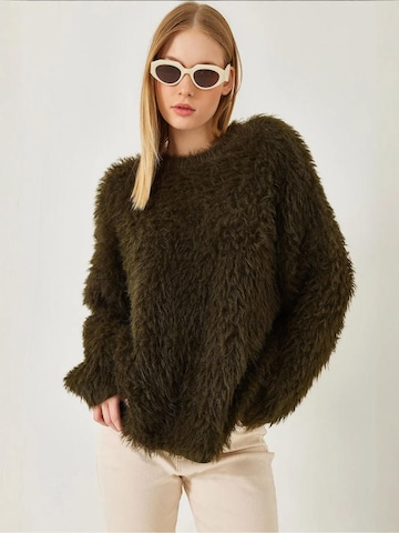 Pull-over oversize Bianco Lucci en vert