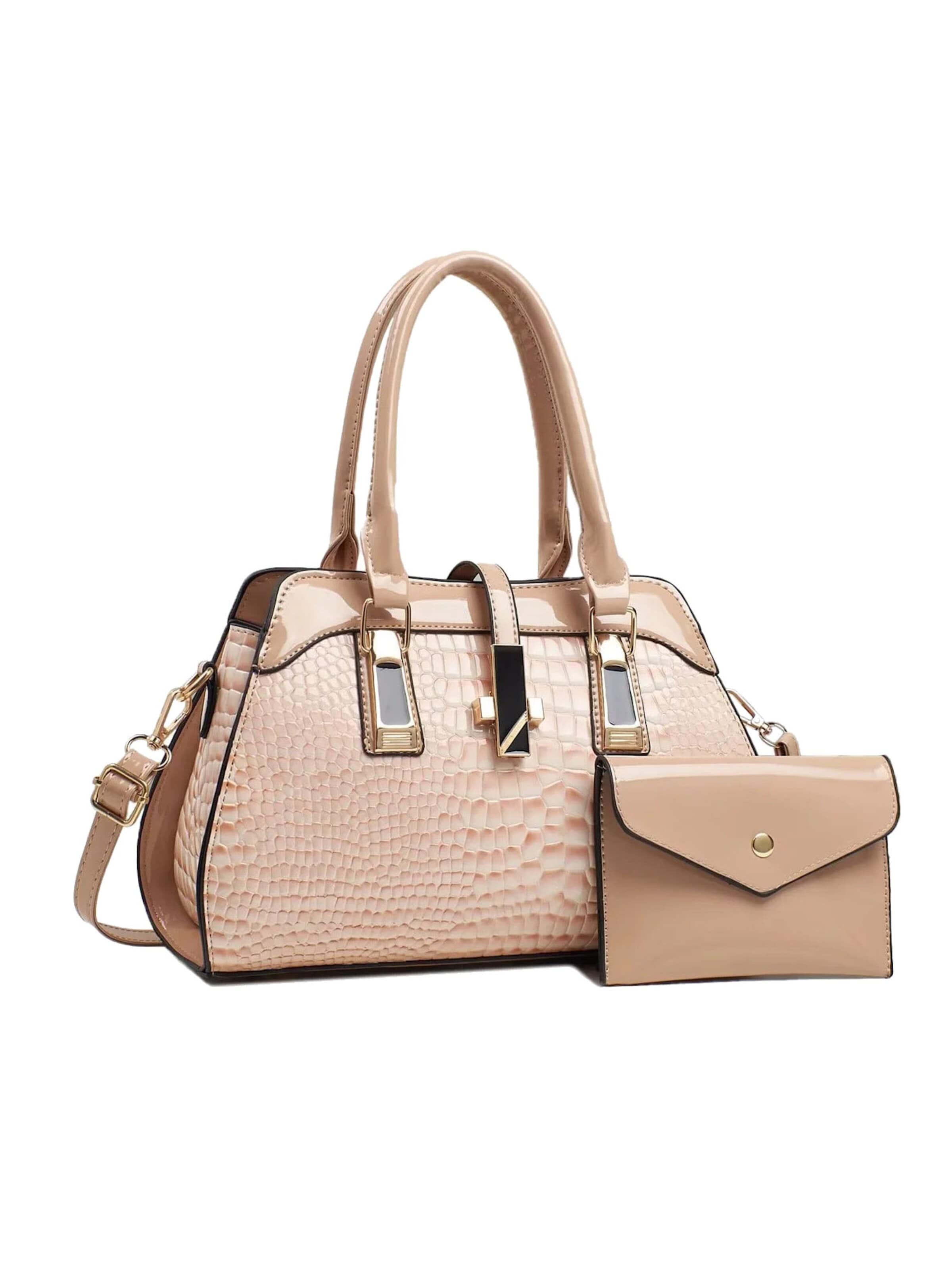 Tomshop24-7 Handbag '2er-Set Ursula' in Beige: front