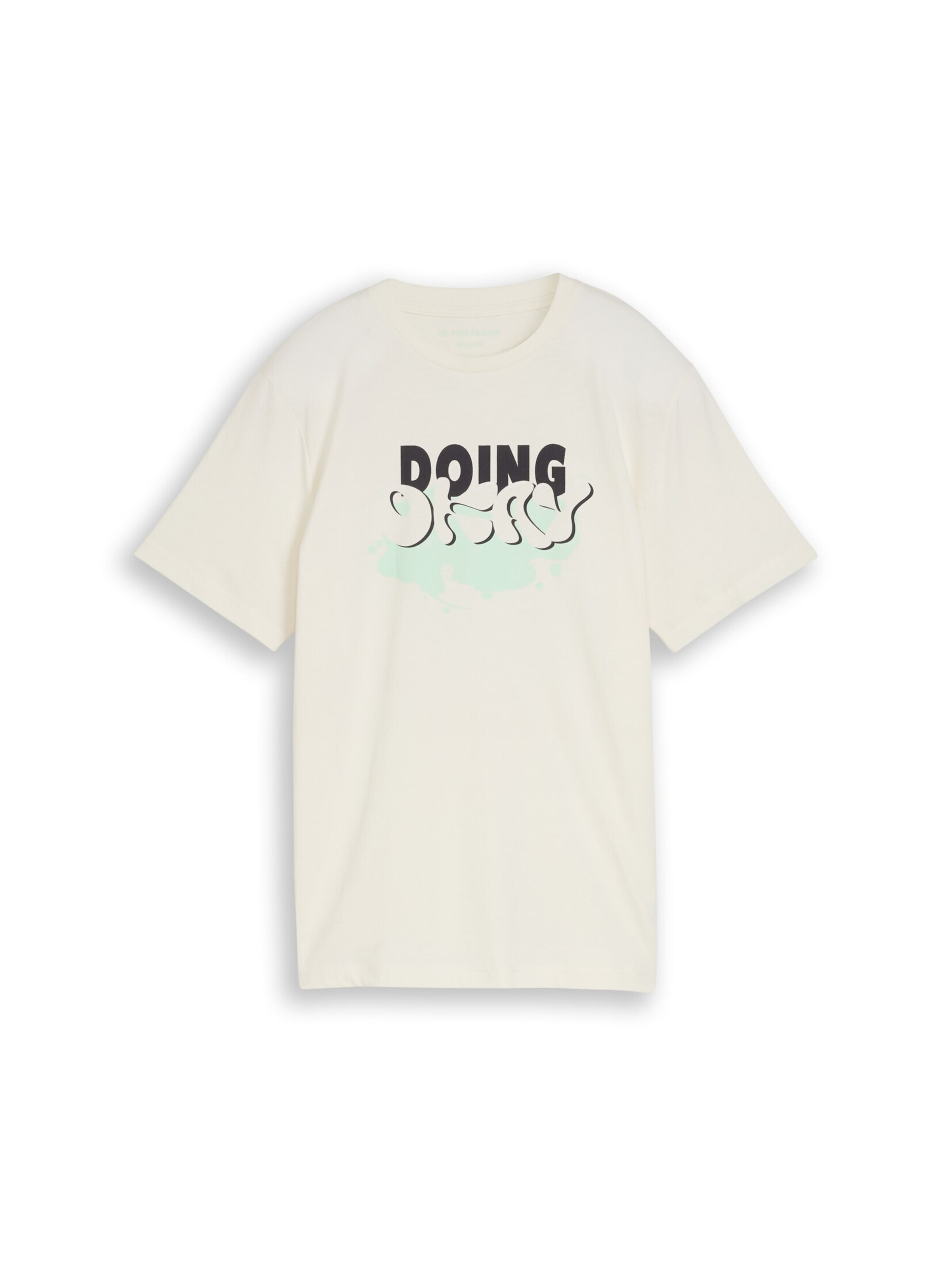 T-Shirt TOM TAILOR en blanc : devant