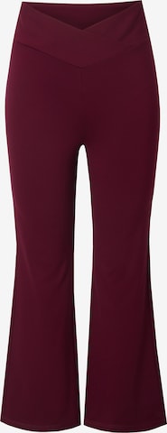 MIAMODA Flared Leggings in Rood: voorkant