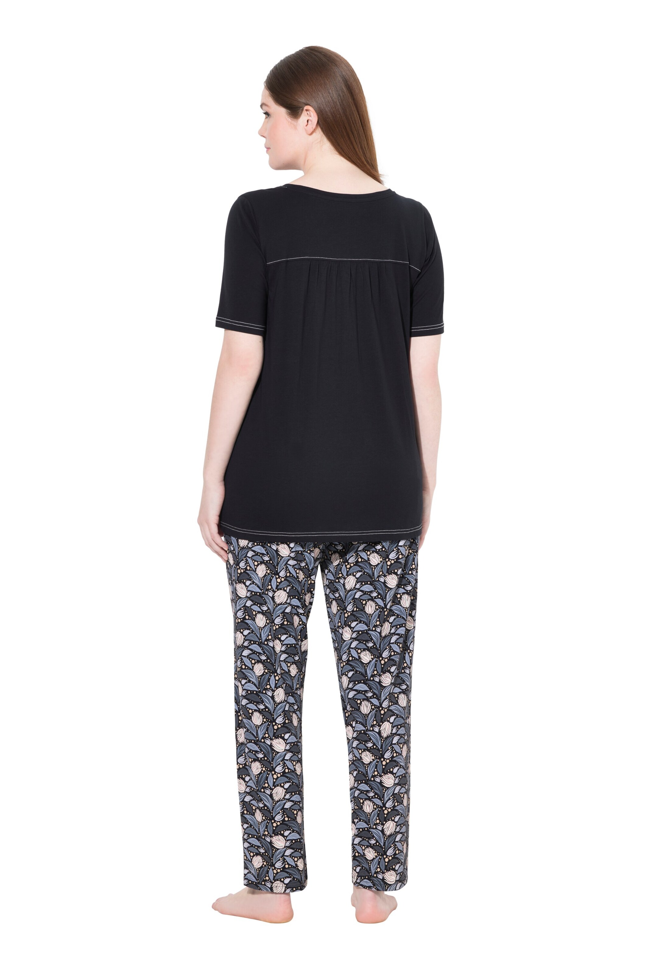 Ulla Popken Pyjama in Schwarz