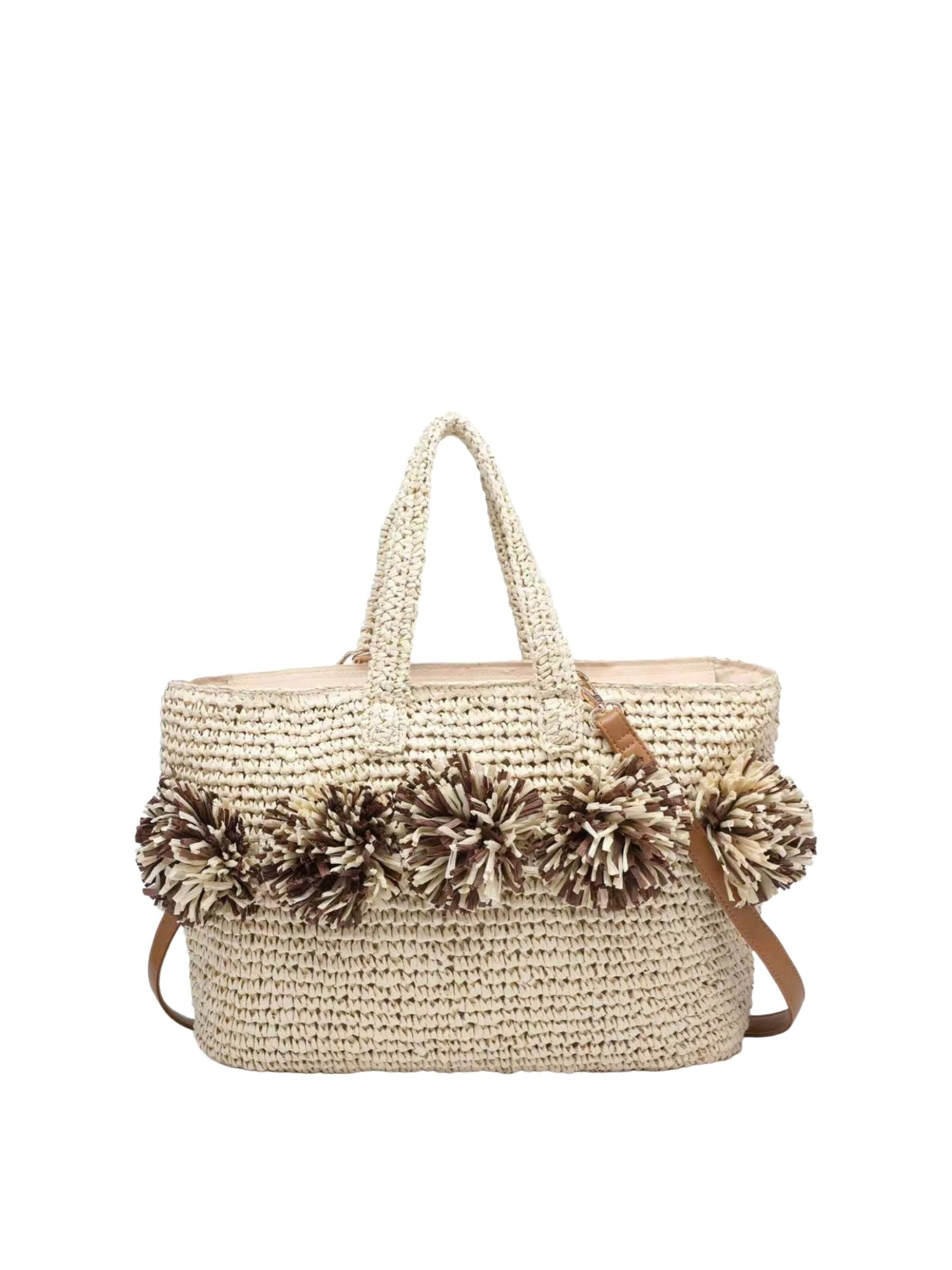 Borsa a mano 'Borsa a Mano Donna Carta Chiusura Zip - Kassandra' di Kassandra in beige: frontale