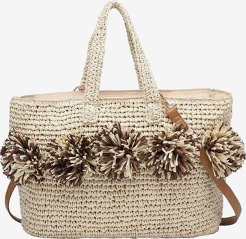 Borsa a mano 'Borsa a Mano Donna Carta Chiusura Zip - Kassandra' di Kassandra in beige: frontale