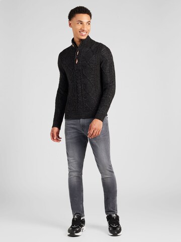 JACK & JONES Svetr 'BLUJEAN' – černá