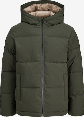 Jack & Jones Junior Winterjas in Groen: voorkant
