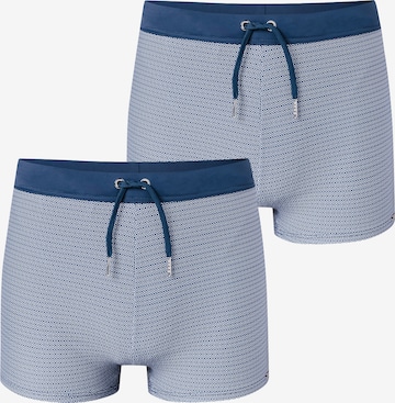 SCHIESSER Zwemshorts ' Ocean Swim ' in Blauw: voorkant