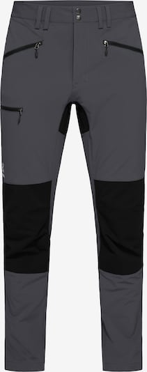 Haglöfs Pantalon outdoor en gris foncé / noir, Vue avec produit
