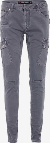 CIPO & BAXX Cargo Jeans 'Akin' in Grey: front