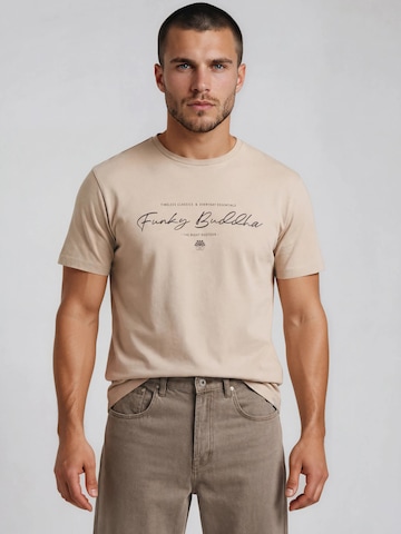 Funky Buddha T-shirt i beige: framsida