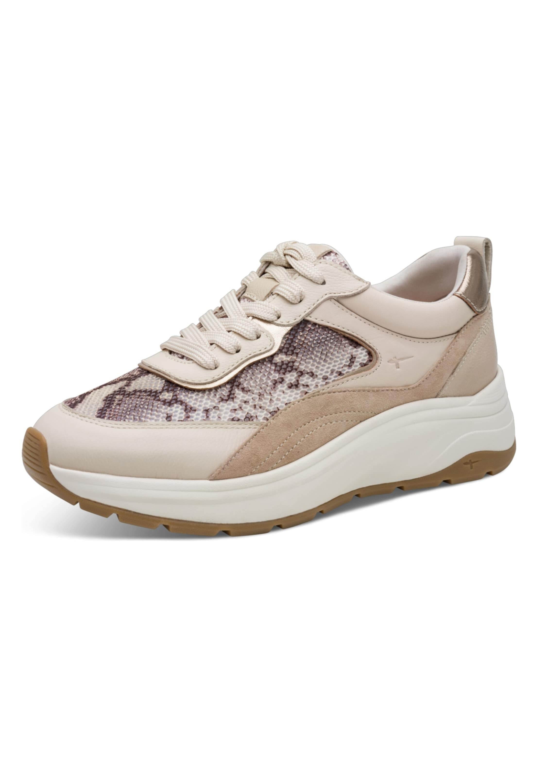 Tamaris Platform trainers in Beige: front