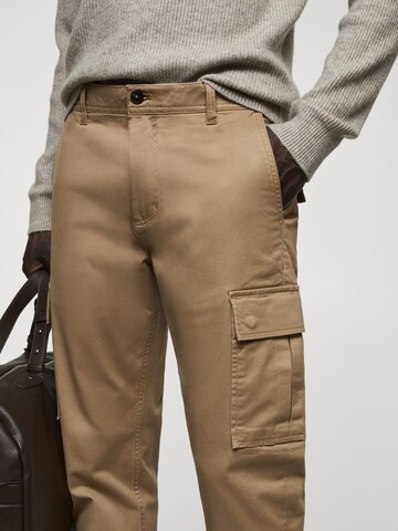 MANGO MAN Regular Hose 'Zeus' in Beige