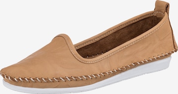 ANDREA CONTI Classic Flats in Brown: front