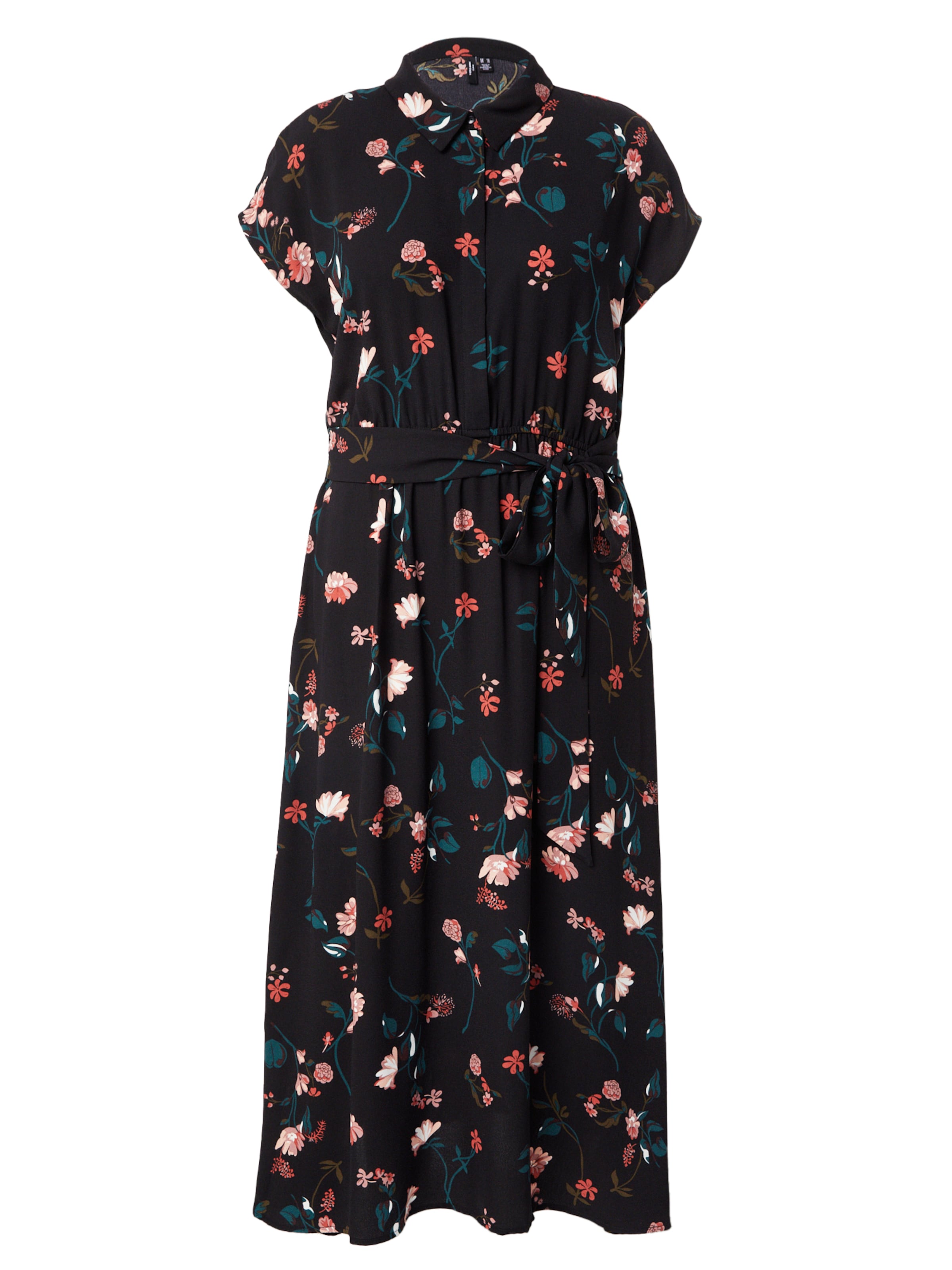 Vero Moda Curve Платье-рубашка 'VMNEWHALLIE' в Черный: спереди