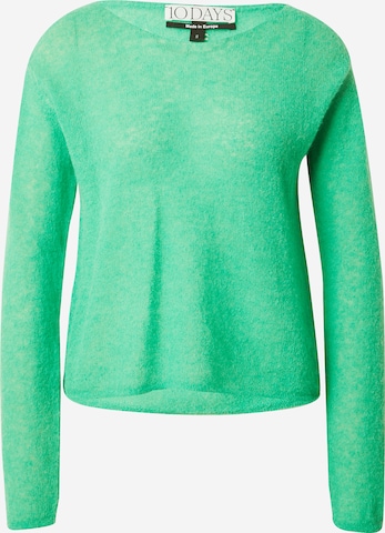 Pull-over 10Days en vert : devant