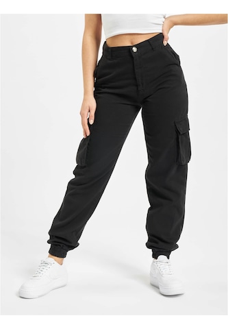 DEF Tapered Cargo Pants 'Aya' in Black: front