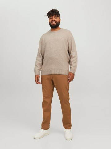 Jack & Jones Plus - Pullover 'JOROllie' em bege