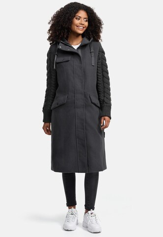 NAVAHOO Between-seasons coat 'Babe 14' in Grey: front