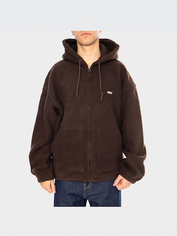 Obey Between-season jacket 'GAZE II HOODED JACKET JAVA BROWN' in Brown