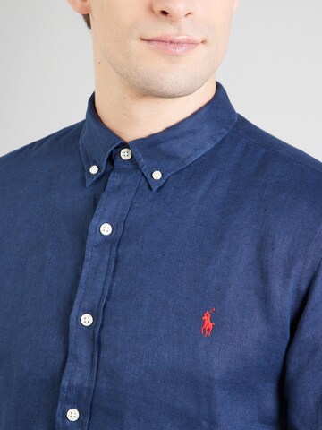 Slim fit Camicia di Polo Ralph Lauren in blu