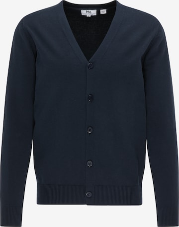 Mo ESSENTIALS Knit Cardigan in Blue: front