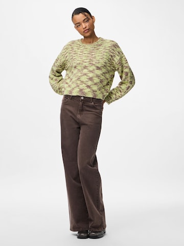 PIECES Sweater 'PCFilla' in Green