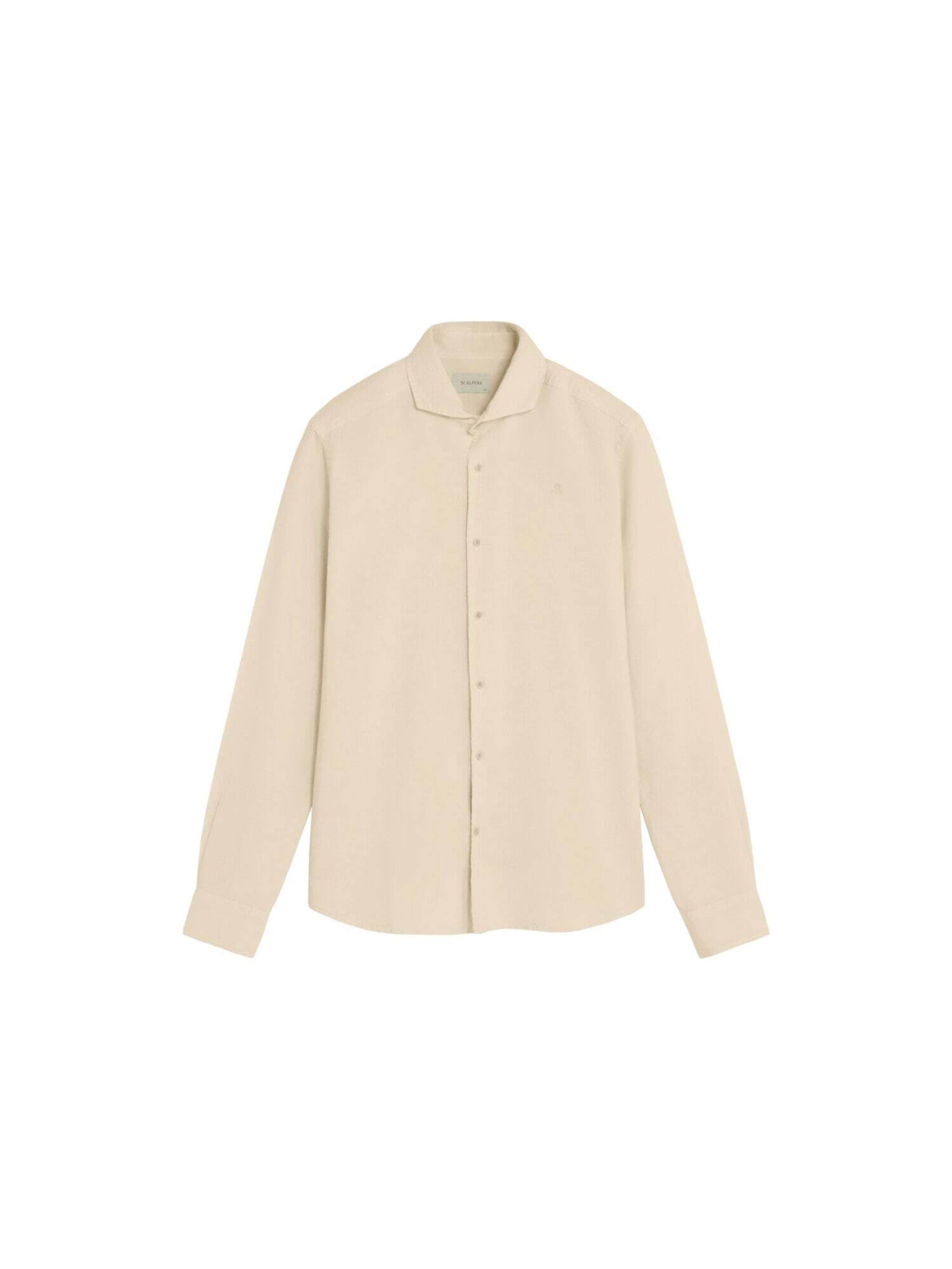 Scalpers Regular fit Overhemd in Beige: voorkant
